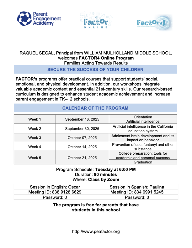 FACTOR Flyer
