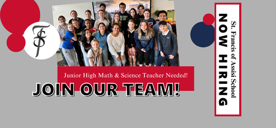 Join our Team text over picture of classroom with students