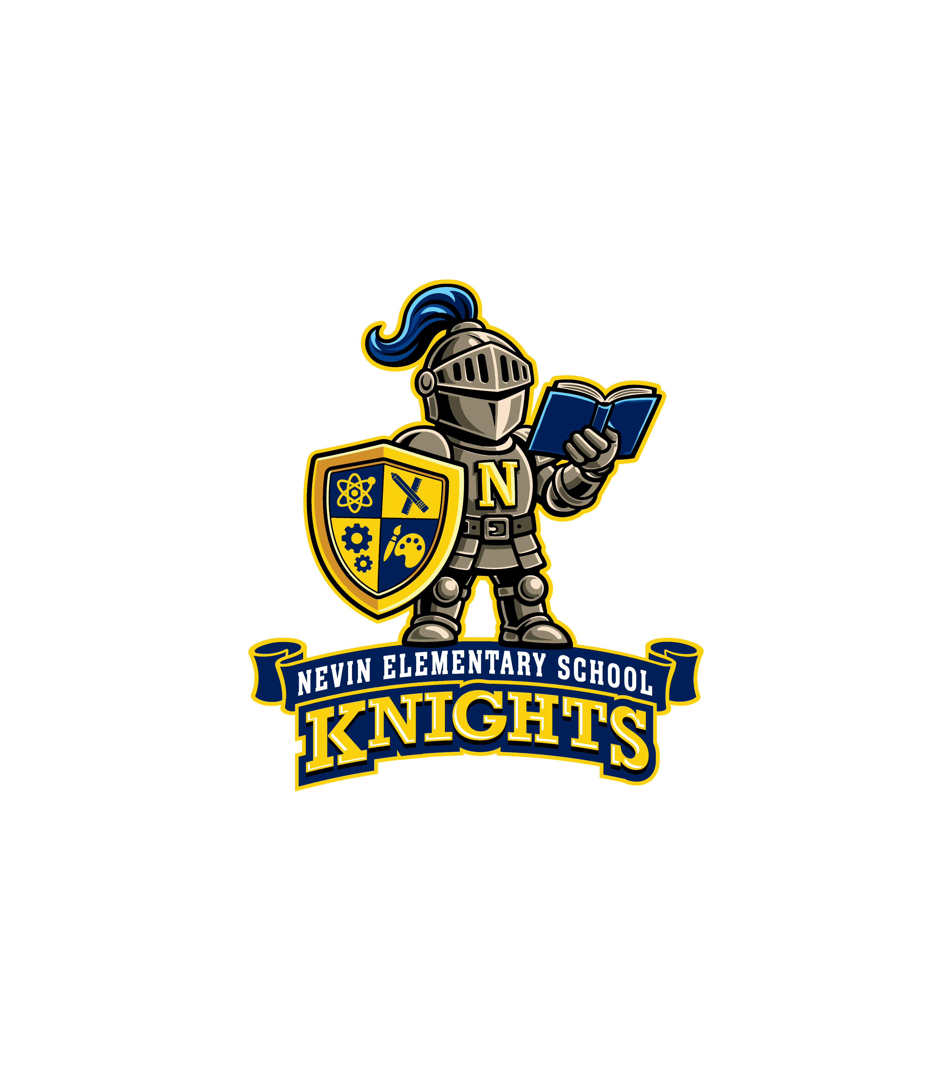 Nevin Ave ES Logo-Navy Spirit