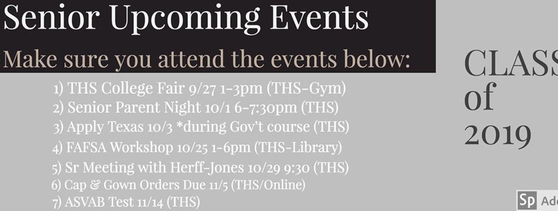 senior events