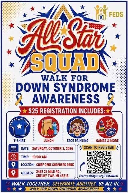 Walk for Down Syndrome Awareness ~ October 3, 2026 Featured Photo