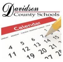 Generic calendar graphic with Davidson County Schools logo