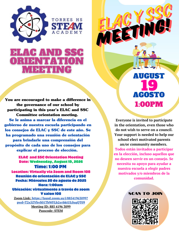 ELAC and SSC Orientation
