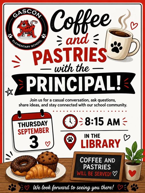 coffee with principal flyer