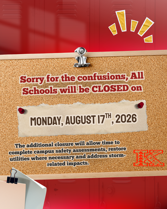 School Closed 8/17