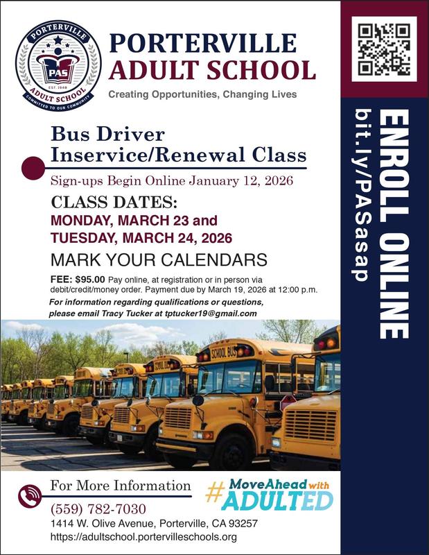 Bus Driver Inservice/Renewal Class March 2026