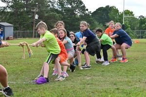 Field day kids having fun.