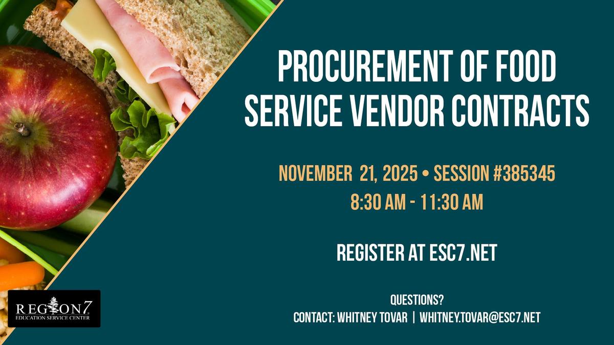 Procurement of Food Service Vendor Contracts