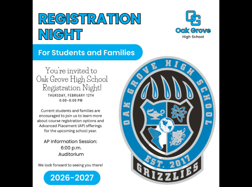 Registration Night - Thursday February 12th 6:00pm-8:00pm