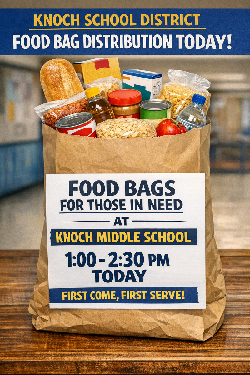 advertisement for food bag distribution