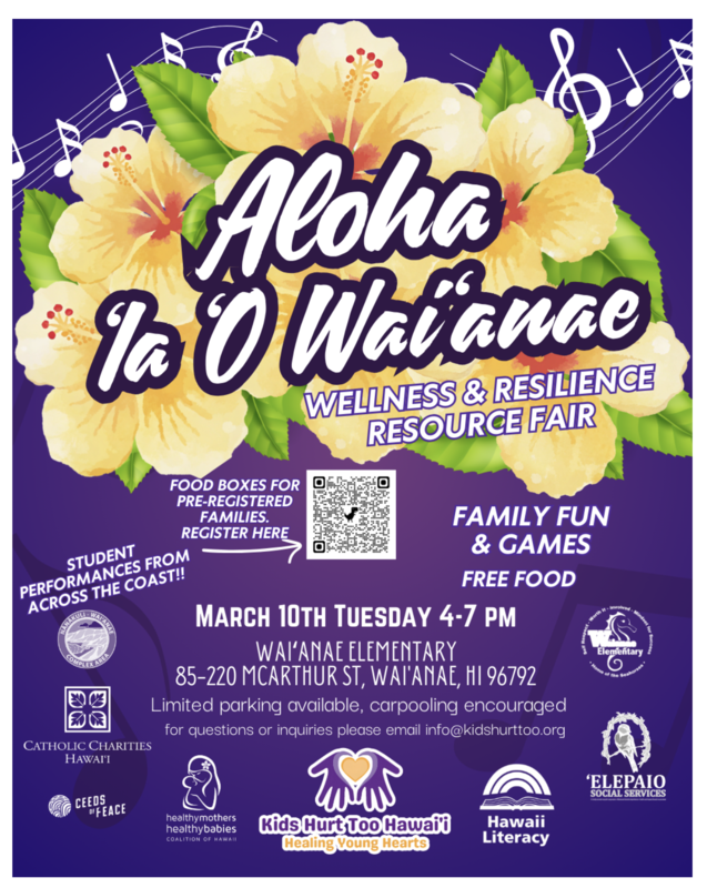 Aloha ʻIa ʻO Waiʻanae Wellness & Resilience Resource Fair - Family Fun, Games, & Free Food!