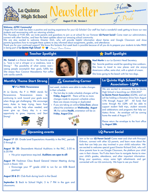Newsletter Version 1 - August 17-28 Featured Photo