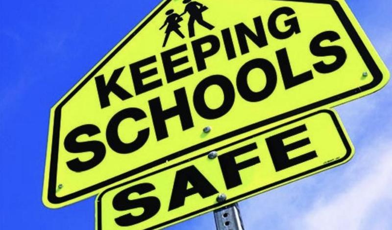 Keeping Schools Safe sign
