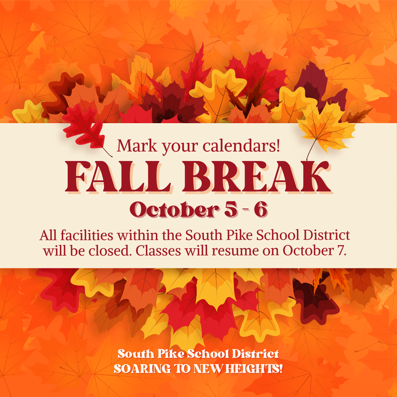 spsd fall break october 2026