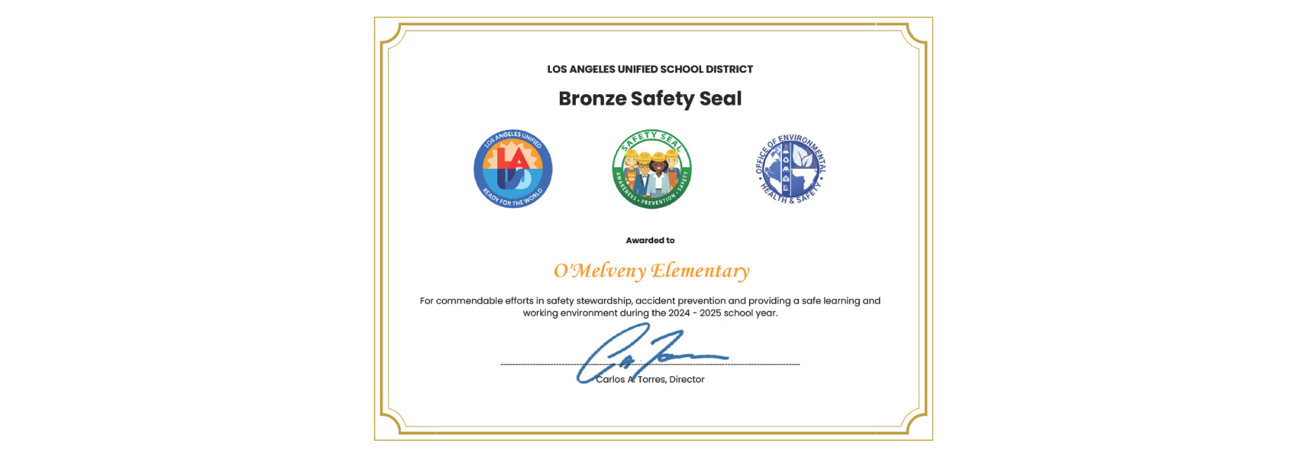 Bronze Safety Seal