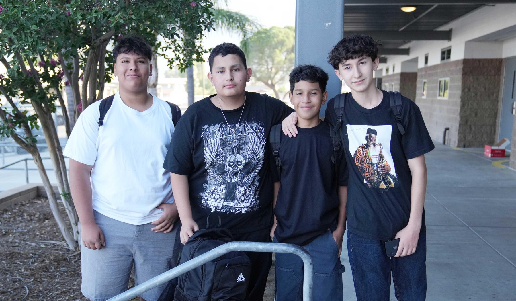 four high school boys