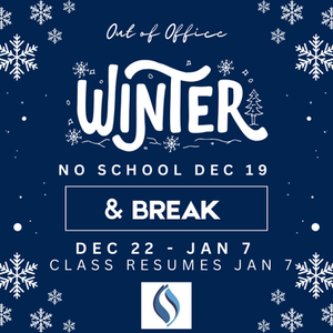 Winter Break at the ECC is DEC 19 until Jan 7 when classes resume.