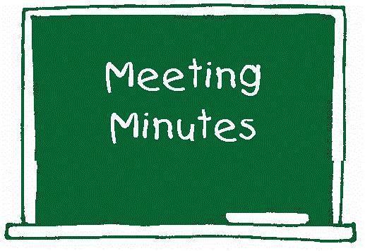 Meeting Minutes on a green board
