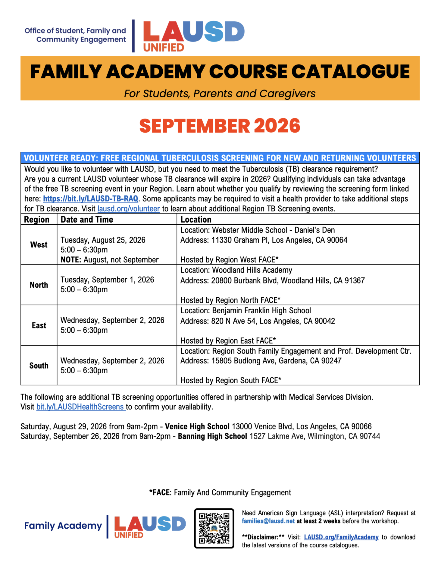Family Academy Course Catalogue 
