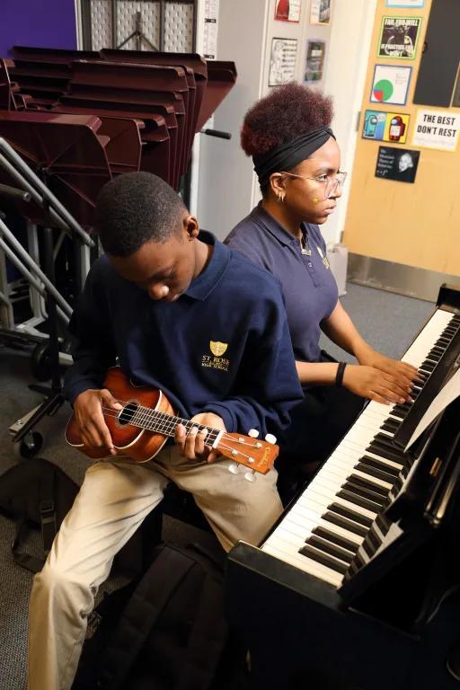  Students doing Music at St. Rose