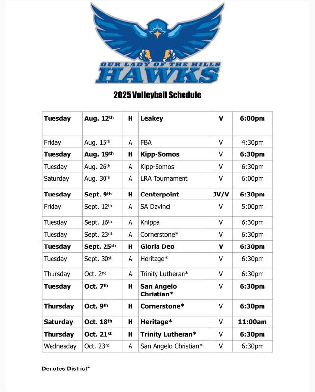 2025 Volleyball Schedule Featured Photo