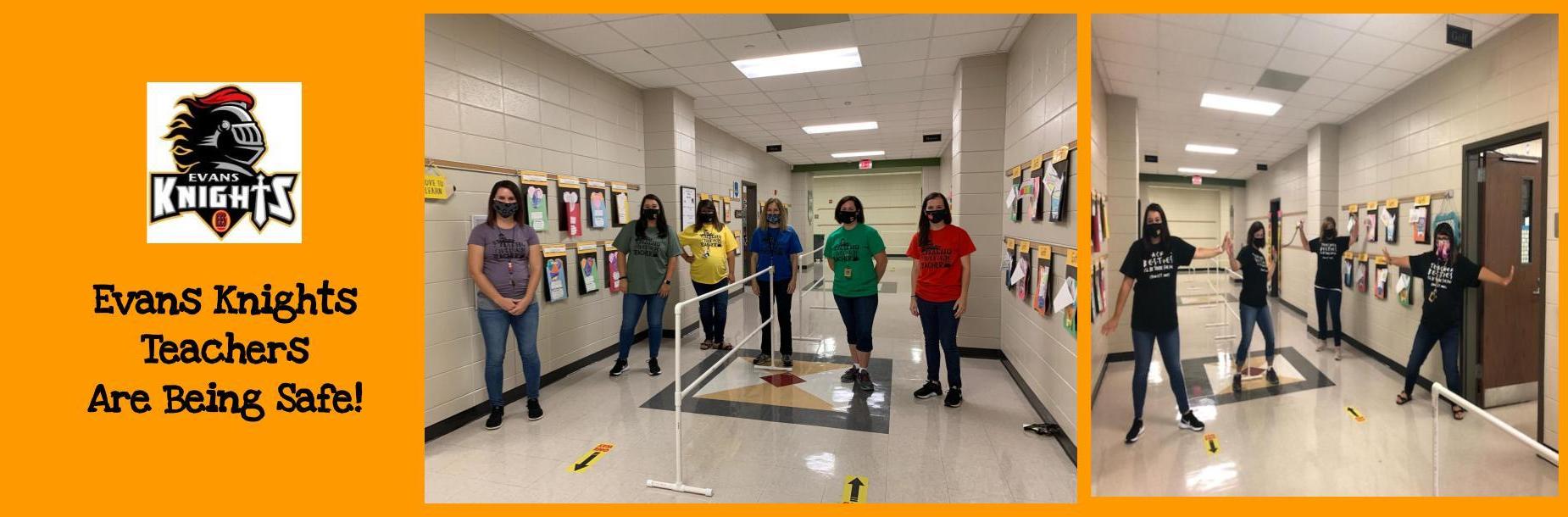 Teachers are being safe!