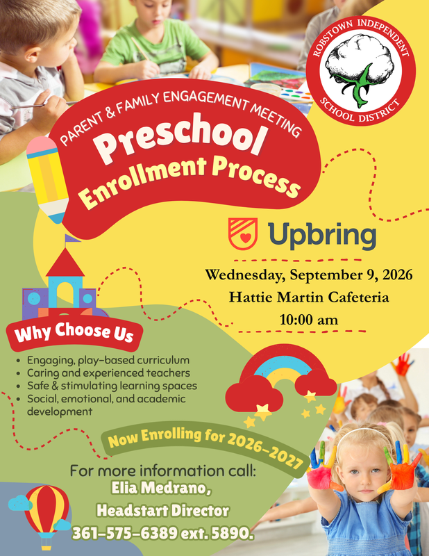 Robstown ISD Parent & Family Engagement Meeting to Feature Upbring Featured Photo