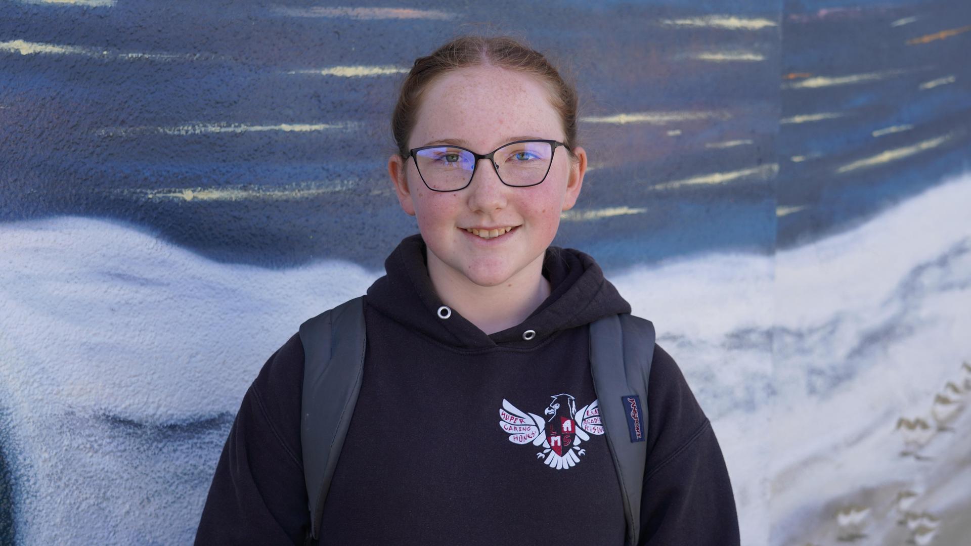 Los Arboles Middle School seventh grader Cora Faulk
