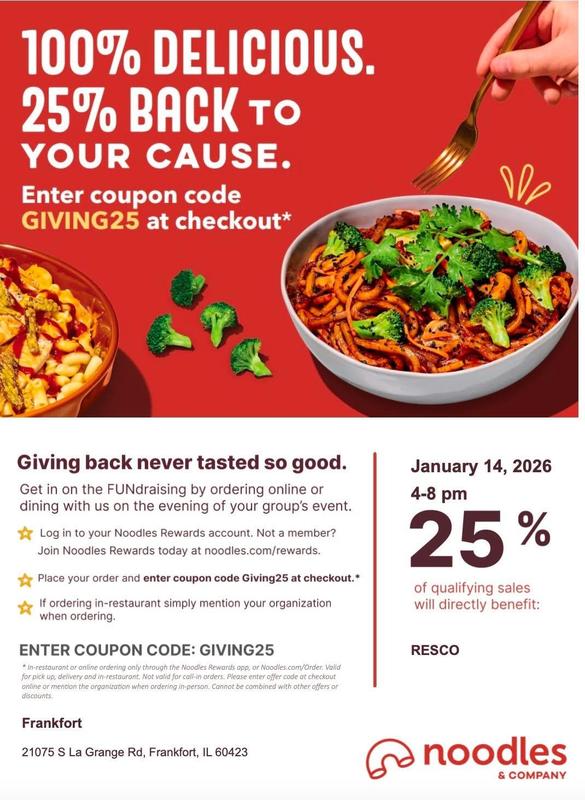 RESCO Noodles and Company Fundraiser