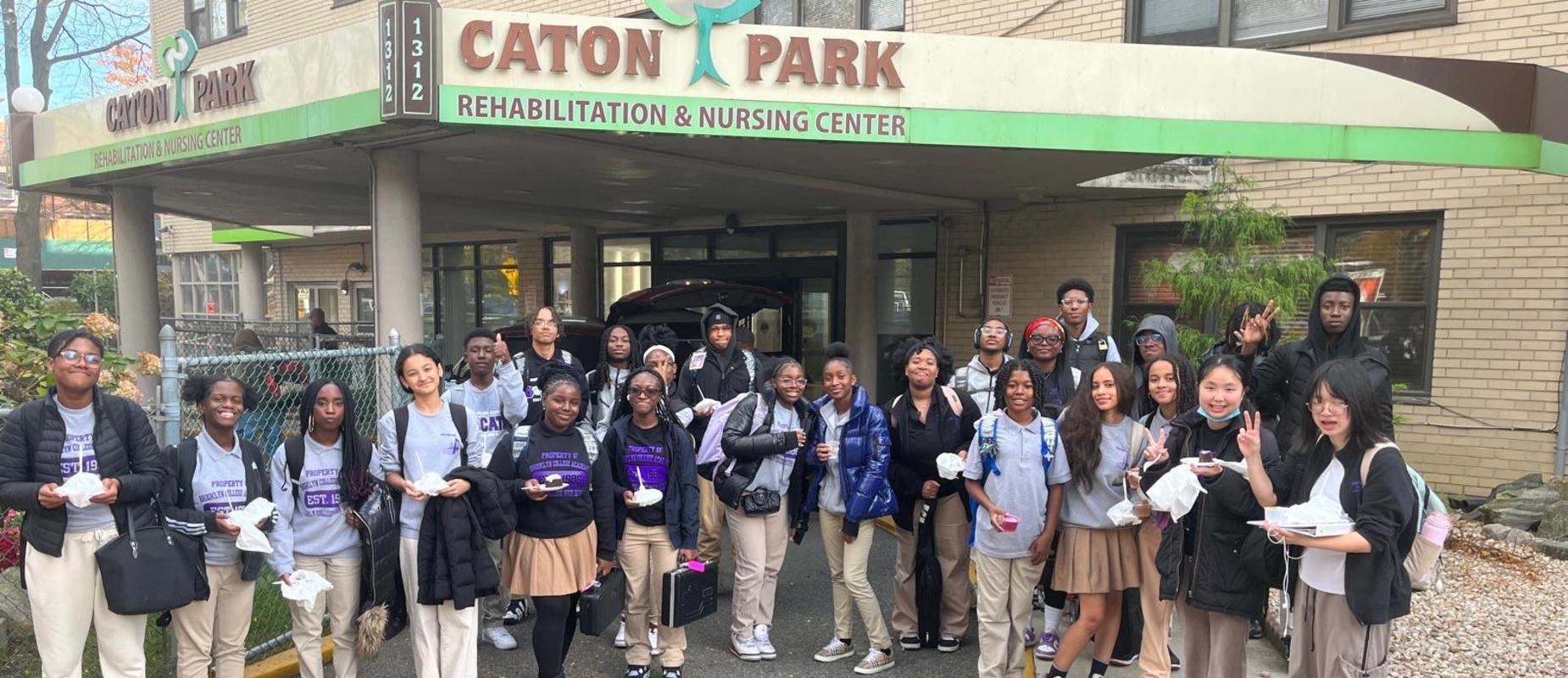 BCA students at Caton Park Rehabilitation and Nursing Center