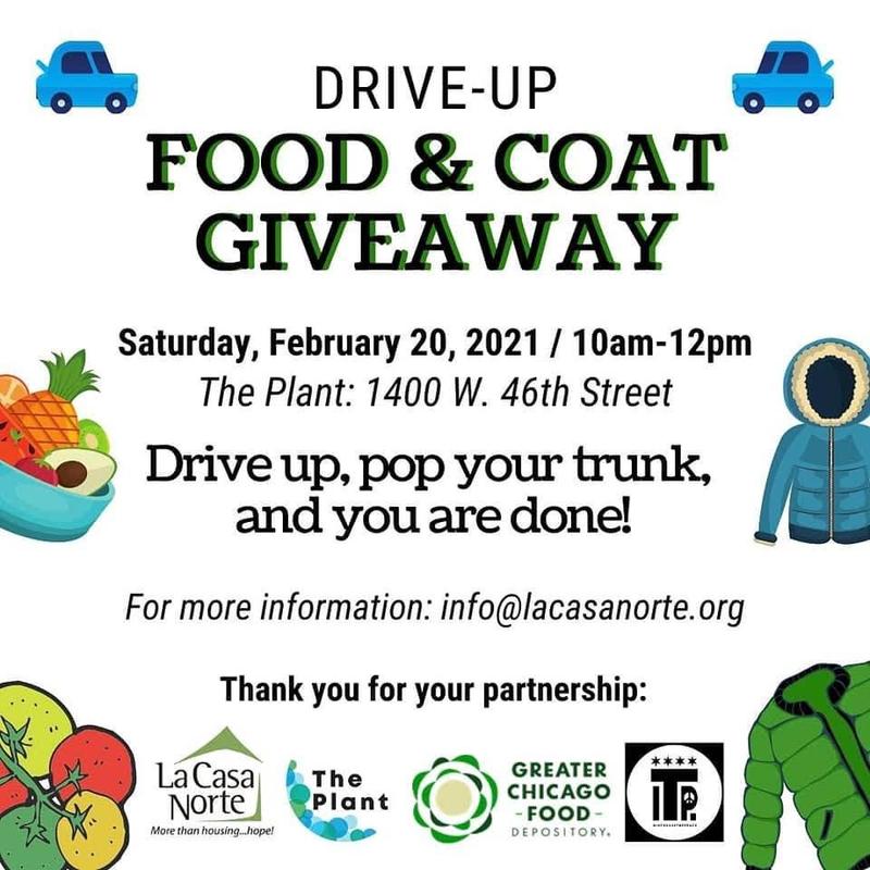 Free food and coat give away this Saturday February 20th