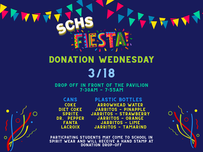 Fiesta Donation Wednesday - 3/18