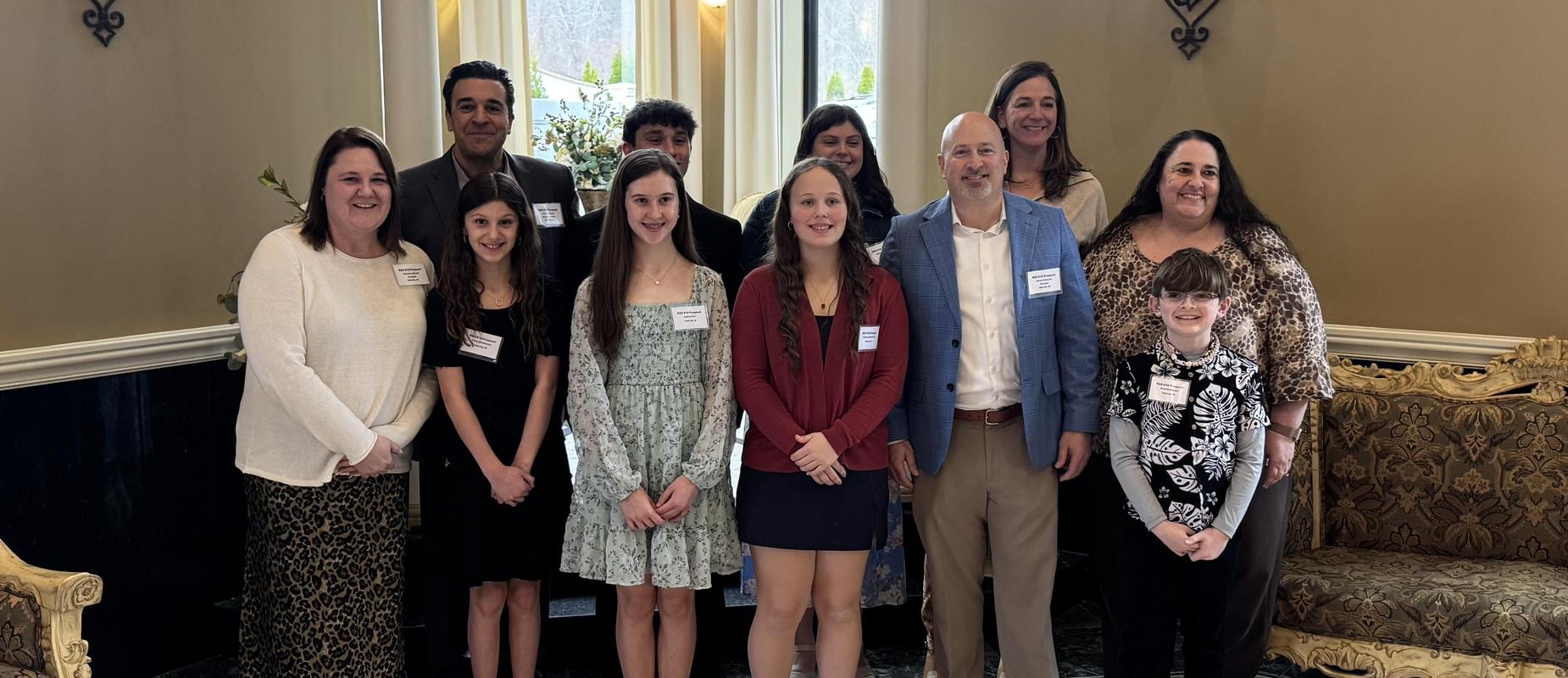 students receiving an award