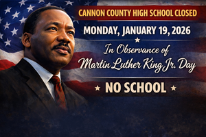 School closed Monday January 19, 2026 for MLK day.