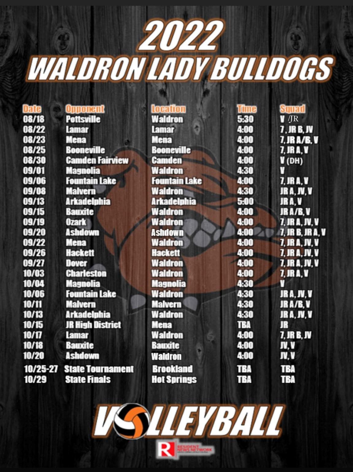 Schedules Athletics Waldron Public Schools
