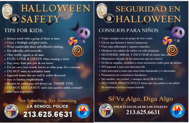 HALLOWEEN SAFETY/SEGURIDAD EN HALLOWEEN Featured Photo