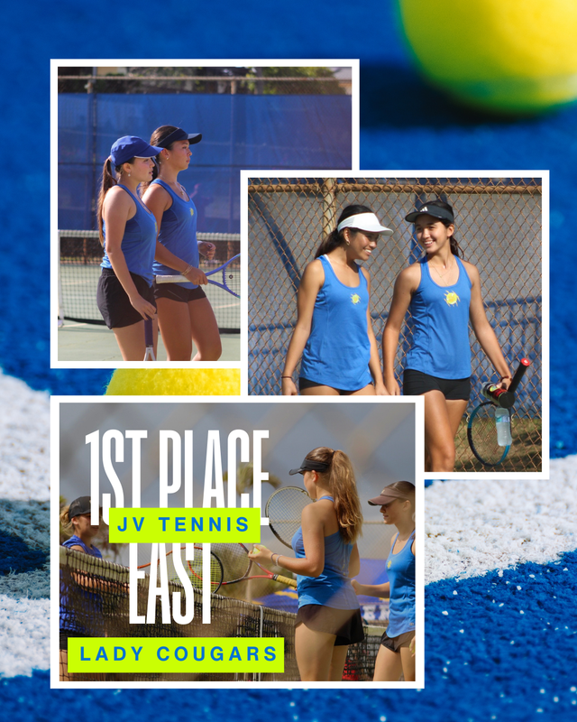 CONGRATULATIONS JV LADY COUGAR TENNIS – 1ST PLACE EAST Featured Photo