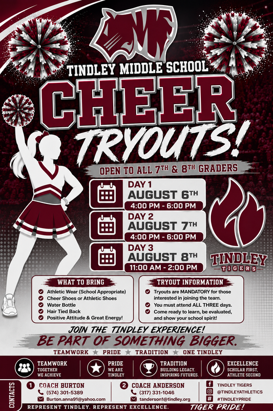 Middle School Cheer Tryouts