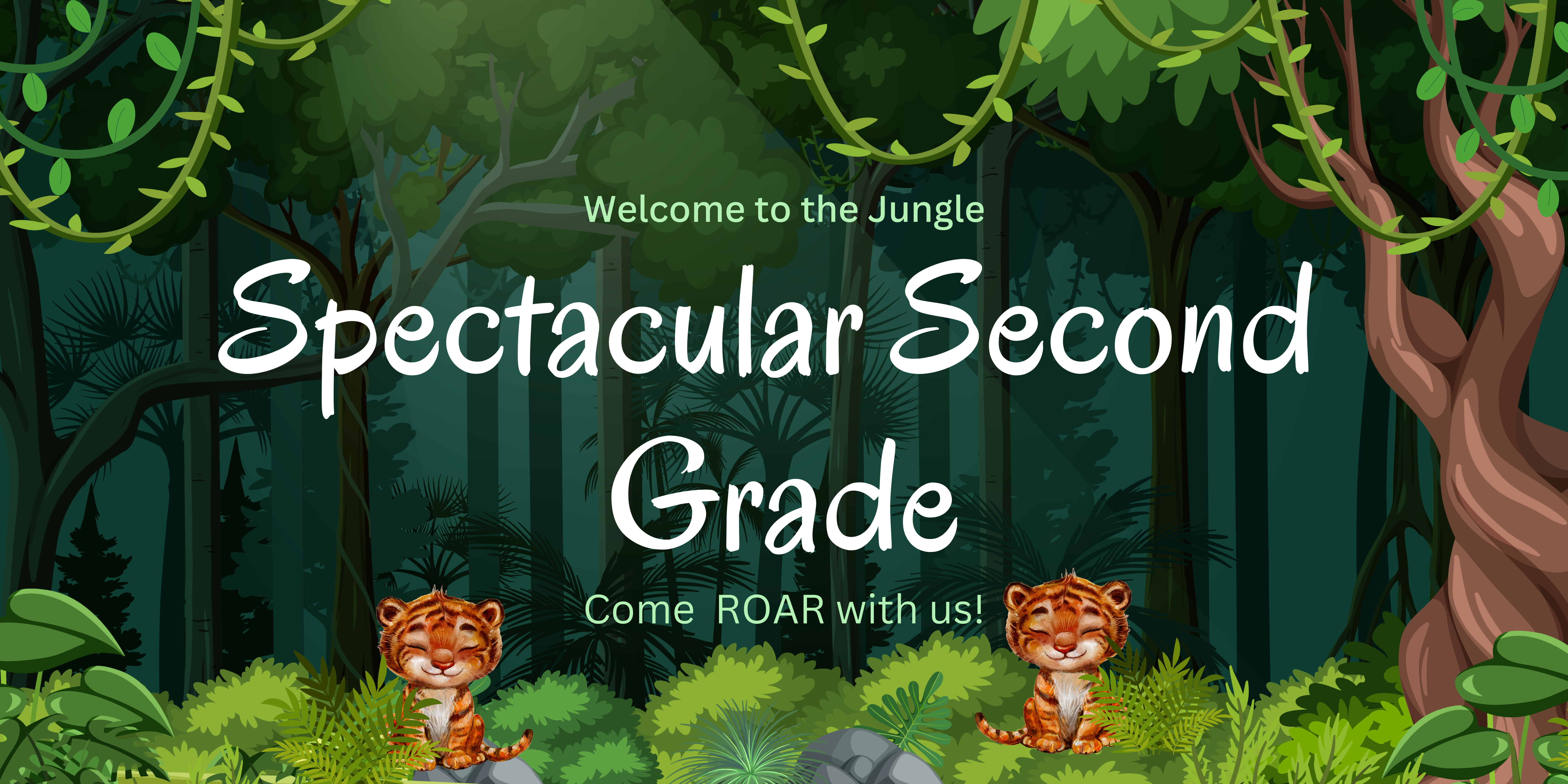 Banner introducing second grade