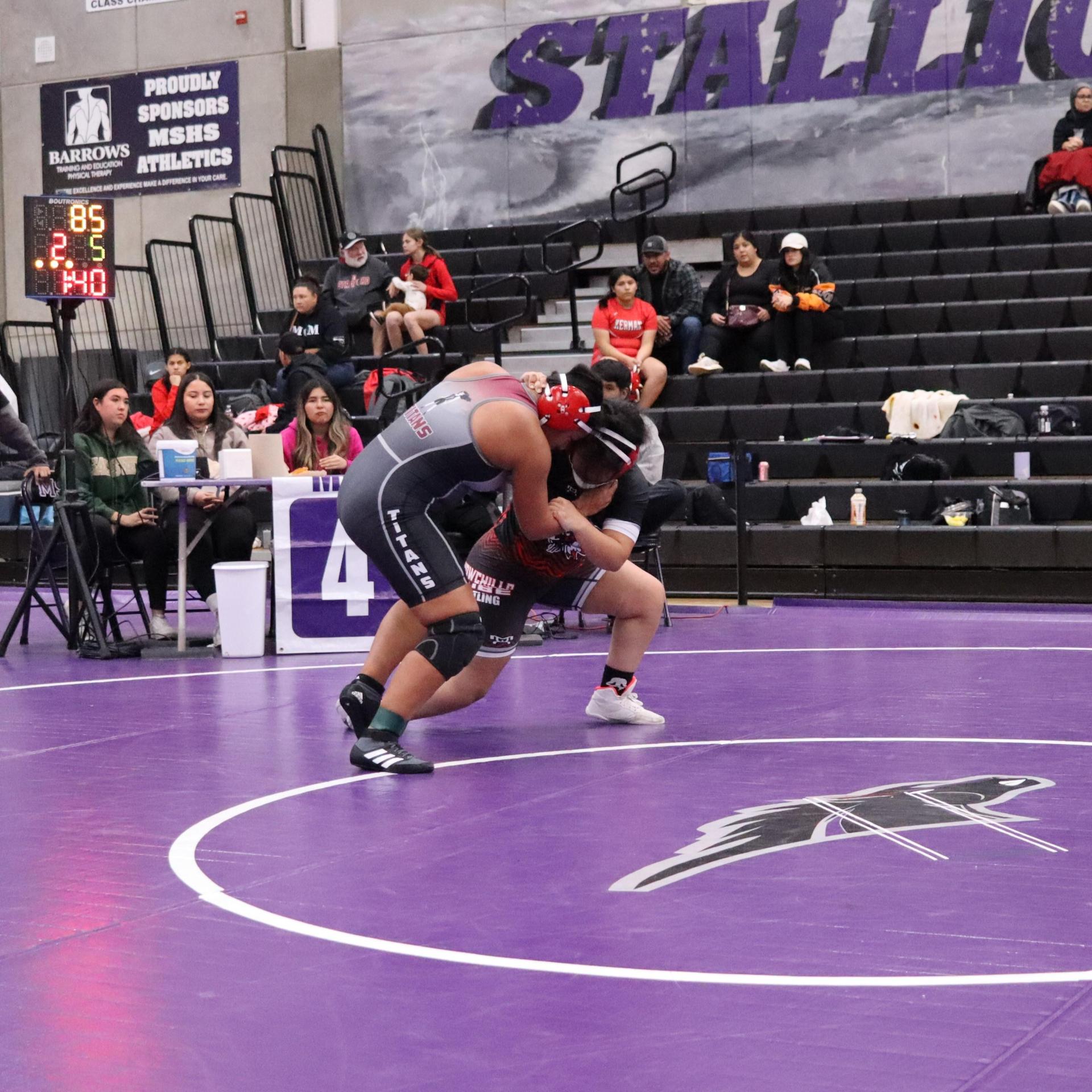 Girls wrestling at madera south