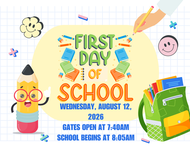 Back to School August 12. Gates open at 7:40am