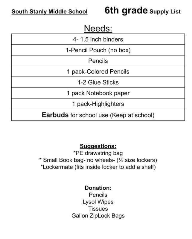 2021-2022 SSMS Supply List Featured Photo