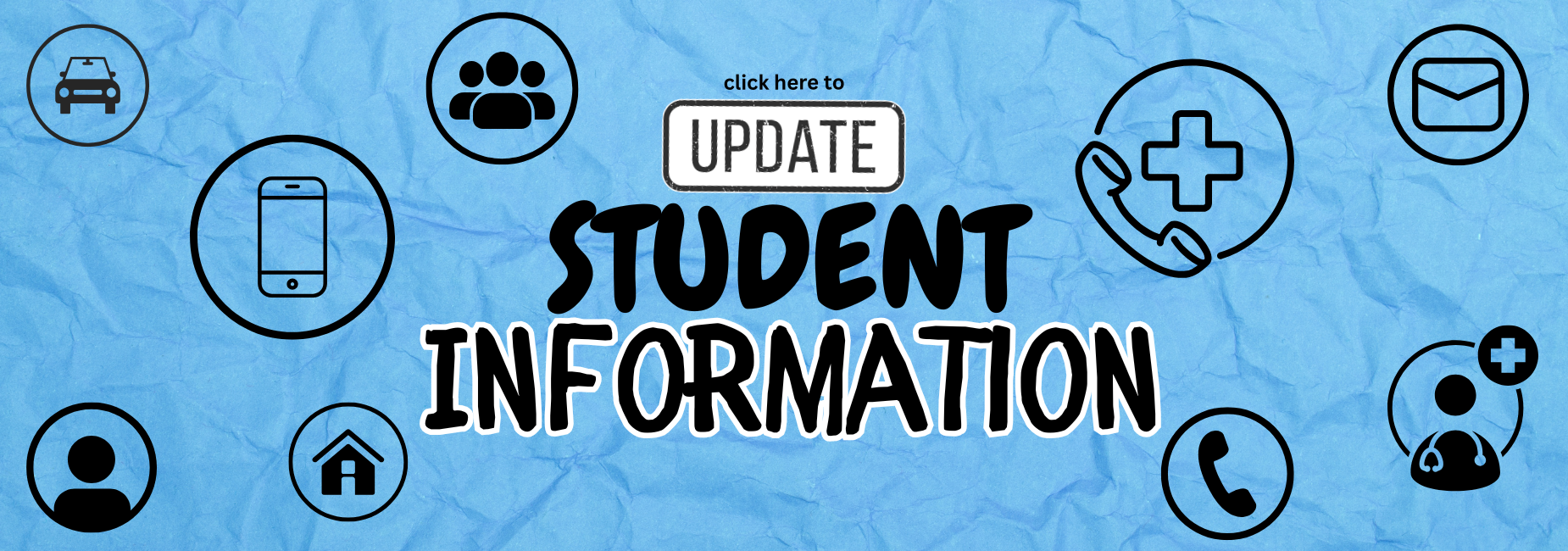Click here to update student information