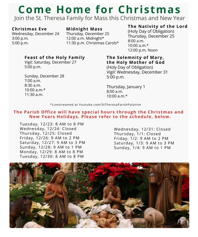 2025 Holiday Mass Schedule