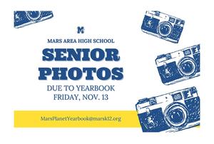 Mars Area High School Yearbook Senior Photo Deadline