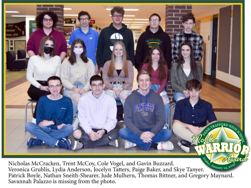 PennTrafford High School Honors 2ndQuarter “Noble Warriors” Penn