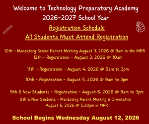 New School Year 2026-2027 Registration Dates / Fechas Para el Nuevo Año Escolar 2026-2027