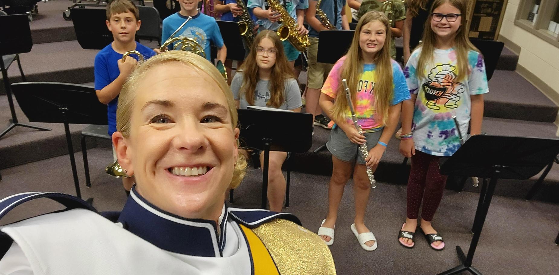 kids and music director at summer band