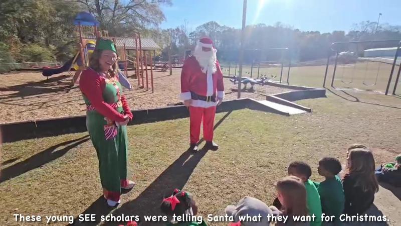 LCSD Curriculum Department Pre-K playground holiday literacy promotion