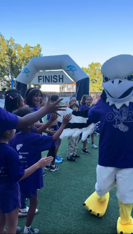 Ollie and the kids at Jogathon